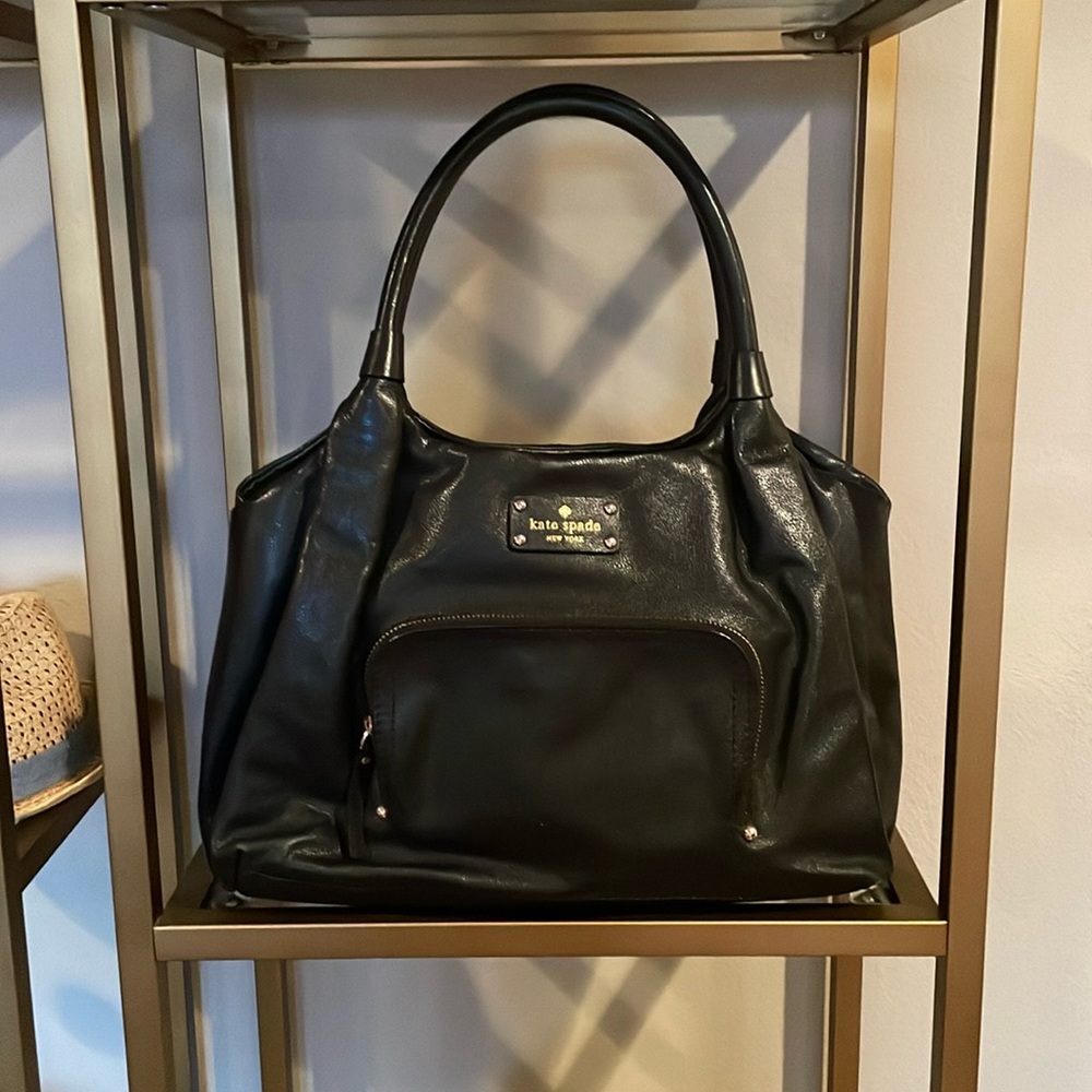 Kate Spayde black leather purse.